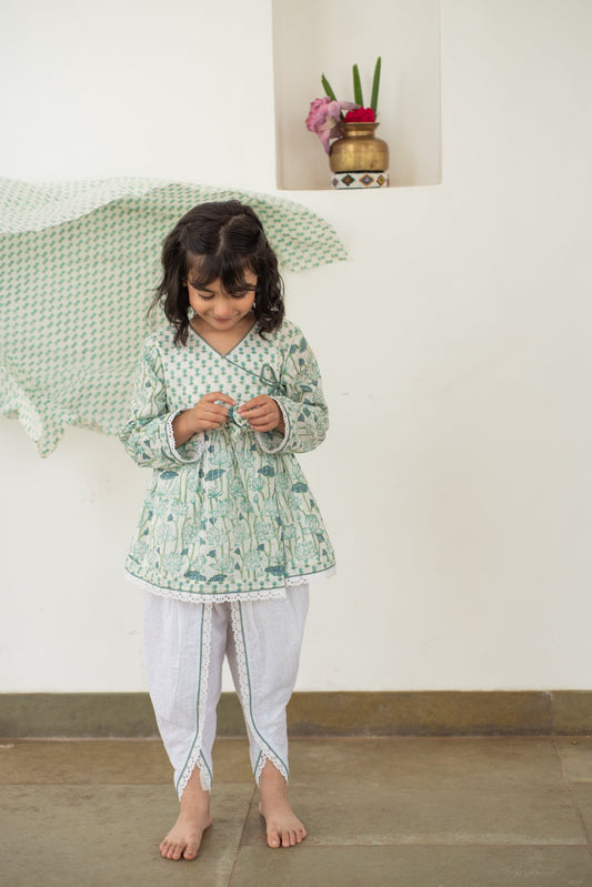 Lotus Bloom Angarakha-Dhoti Set