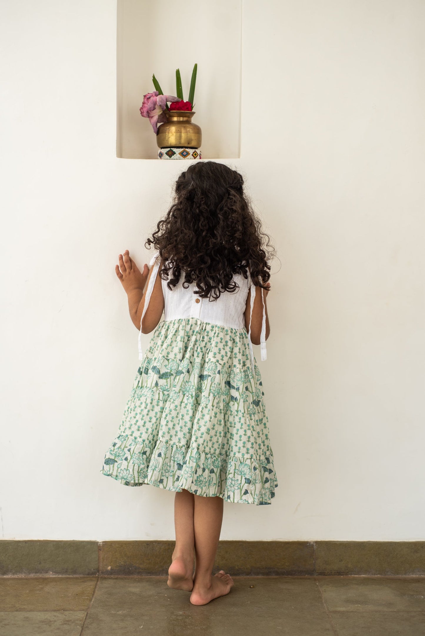 Handblock- Pure 100% Soft Cotton Bloom Tiered Sundress
